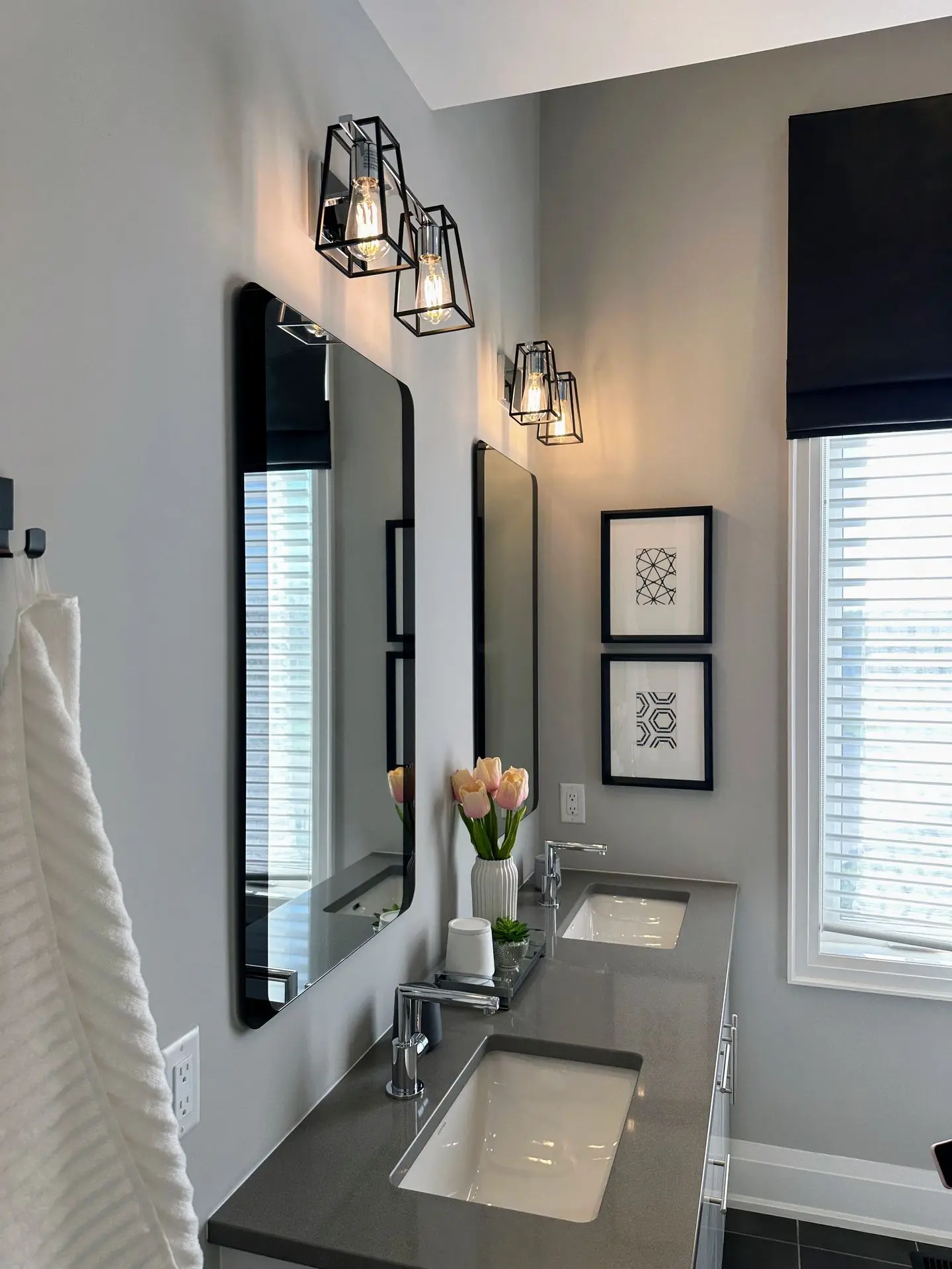 Bathroom with duel sinks